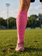 Honeycomb Padded Soccer Shin Sleeves with EVA Protection