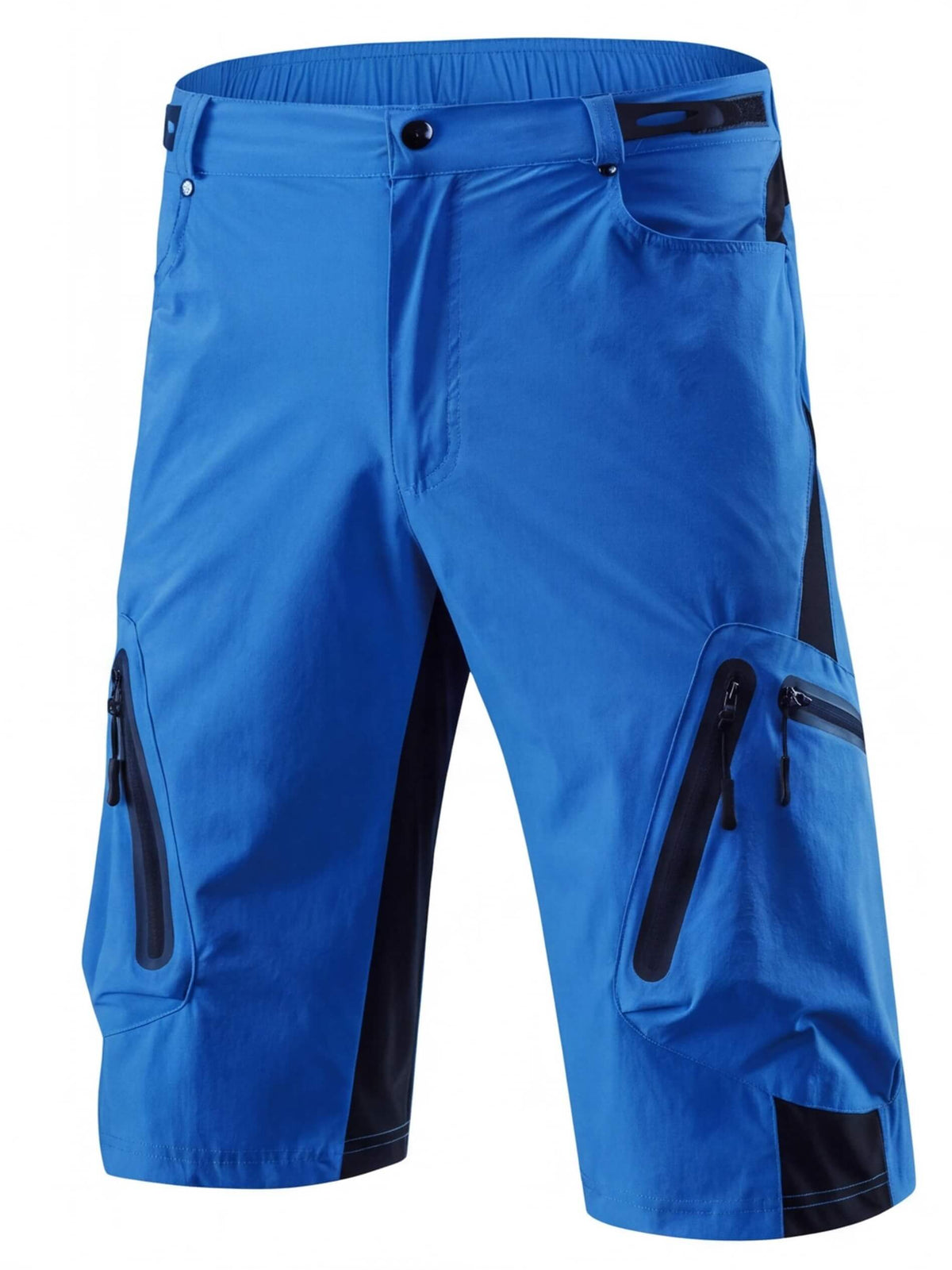 Mountain Bike Cargo Shorts with Multiple Zippered Pockets