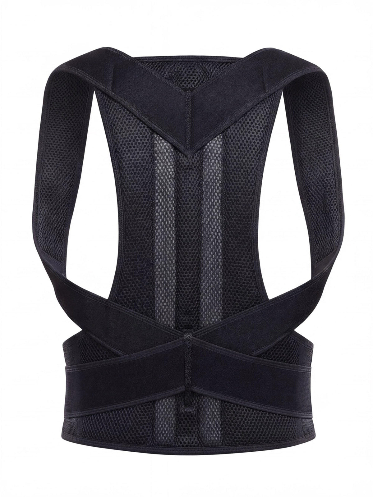 Adjustable Upper-Back Posture Support with Ventilated Mesh