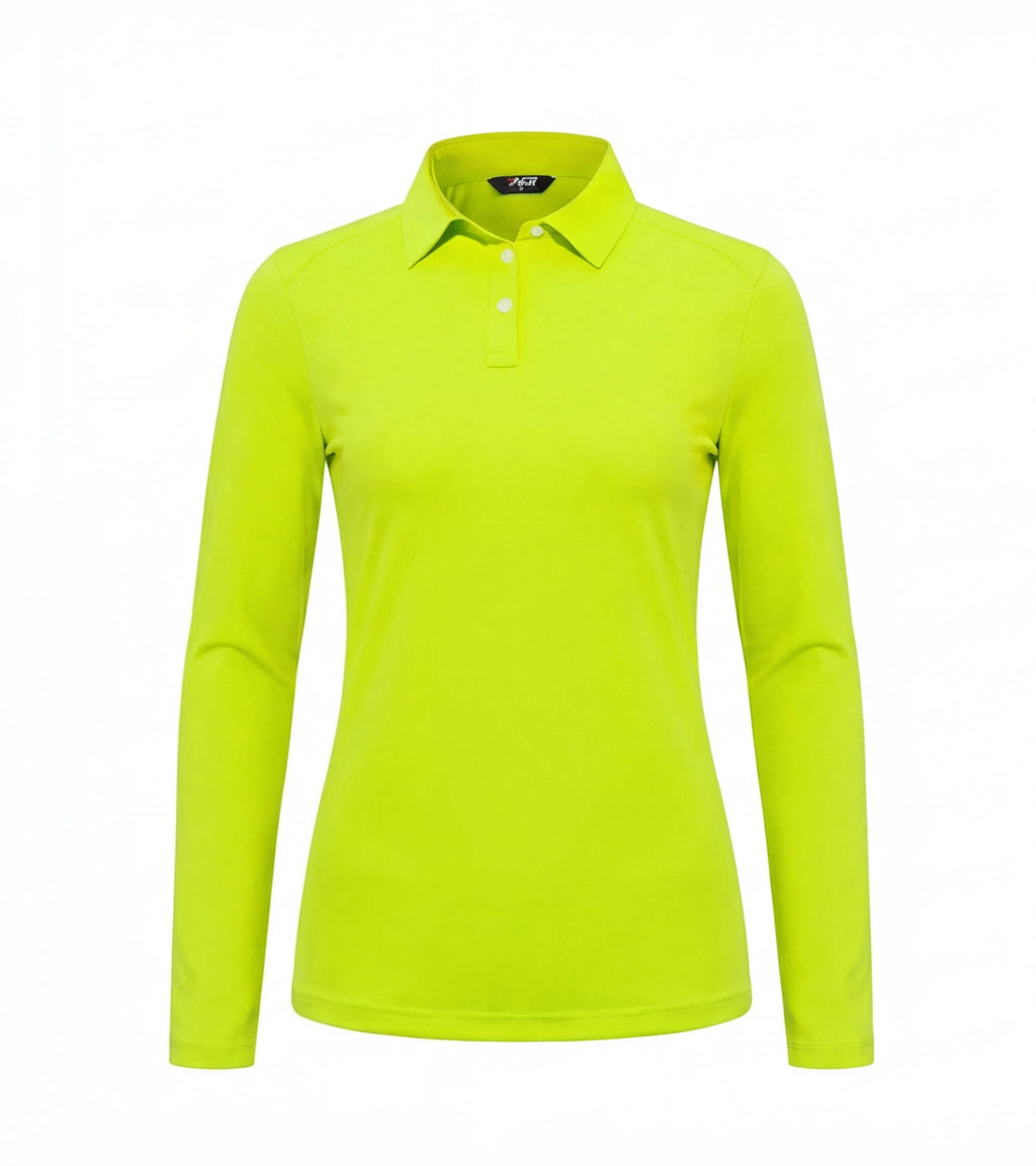 Women’s Long Sleeve Golf Polo with Half-Zip Collar