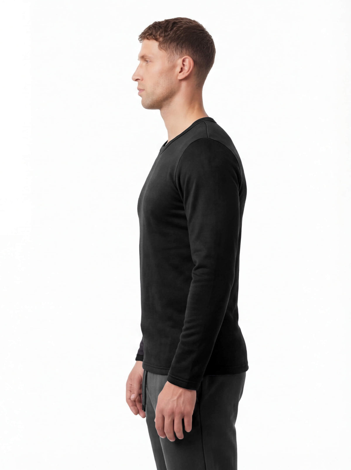 Fleece-Lined Thermal Crewneck Base Layer Shirts 3-Pack