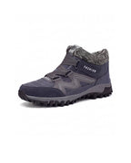 Fleece-Lined Winter Hiking Boots with Hook-and-Loop Straps
