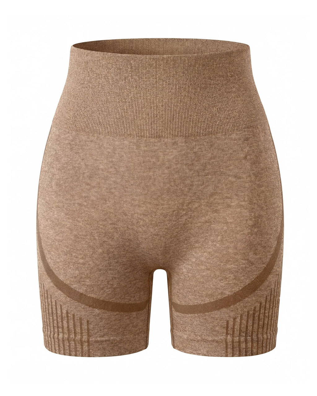High-Waisted Seamless Training Shorts with Contour Panels