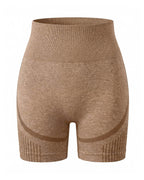 High-Waisted Seamless Training Shorts with Contour Panels