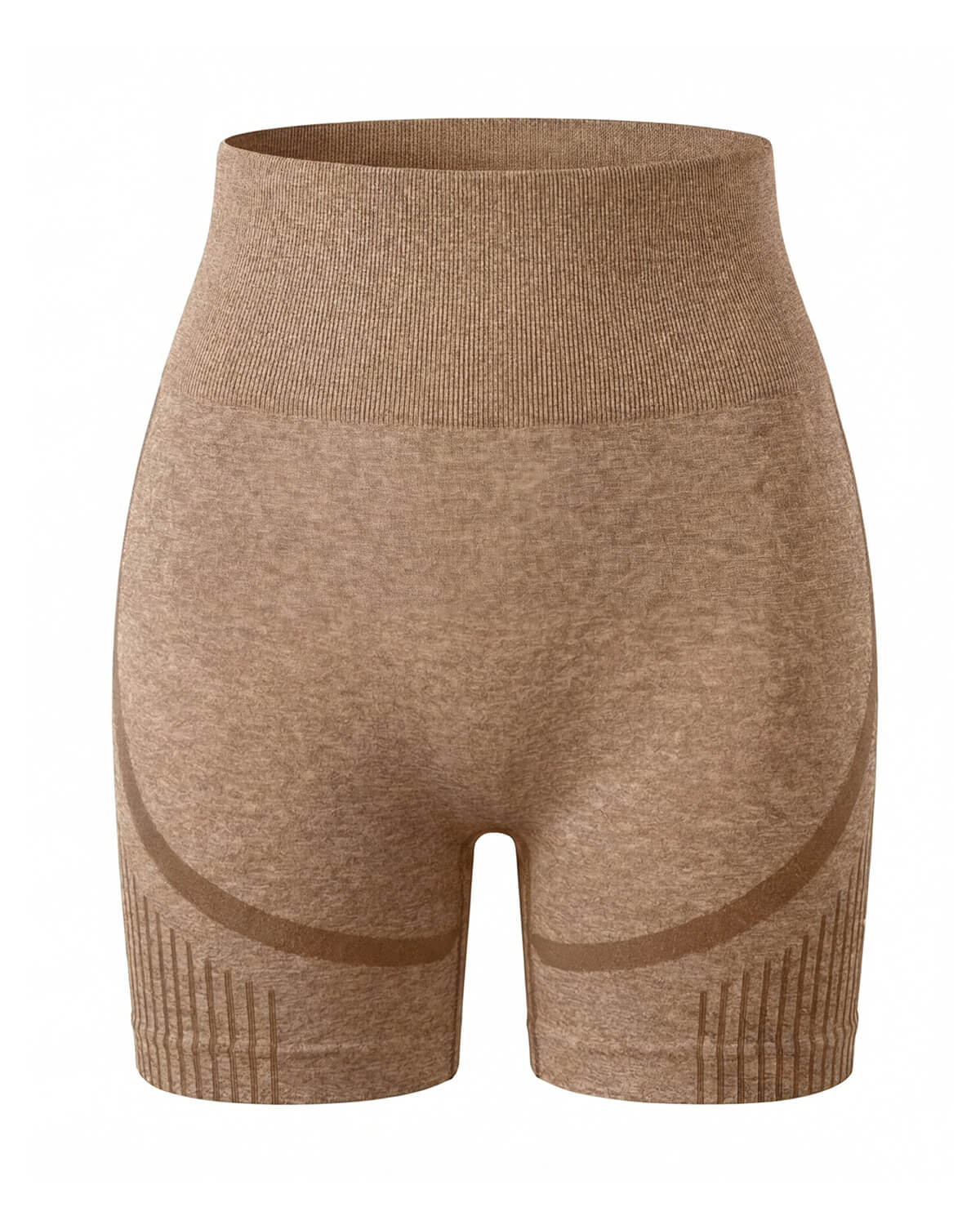 High-Waisted Seamless Training Shorts with Contour Panels