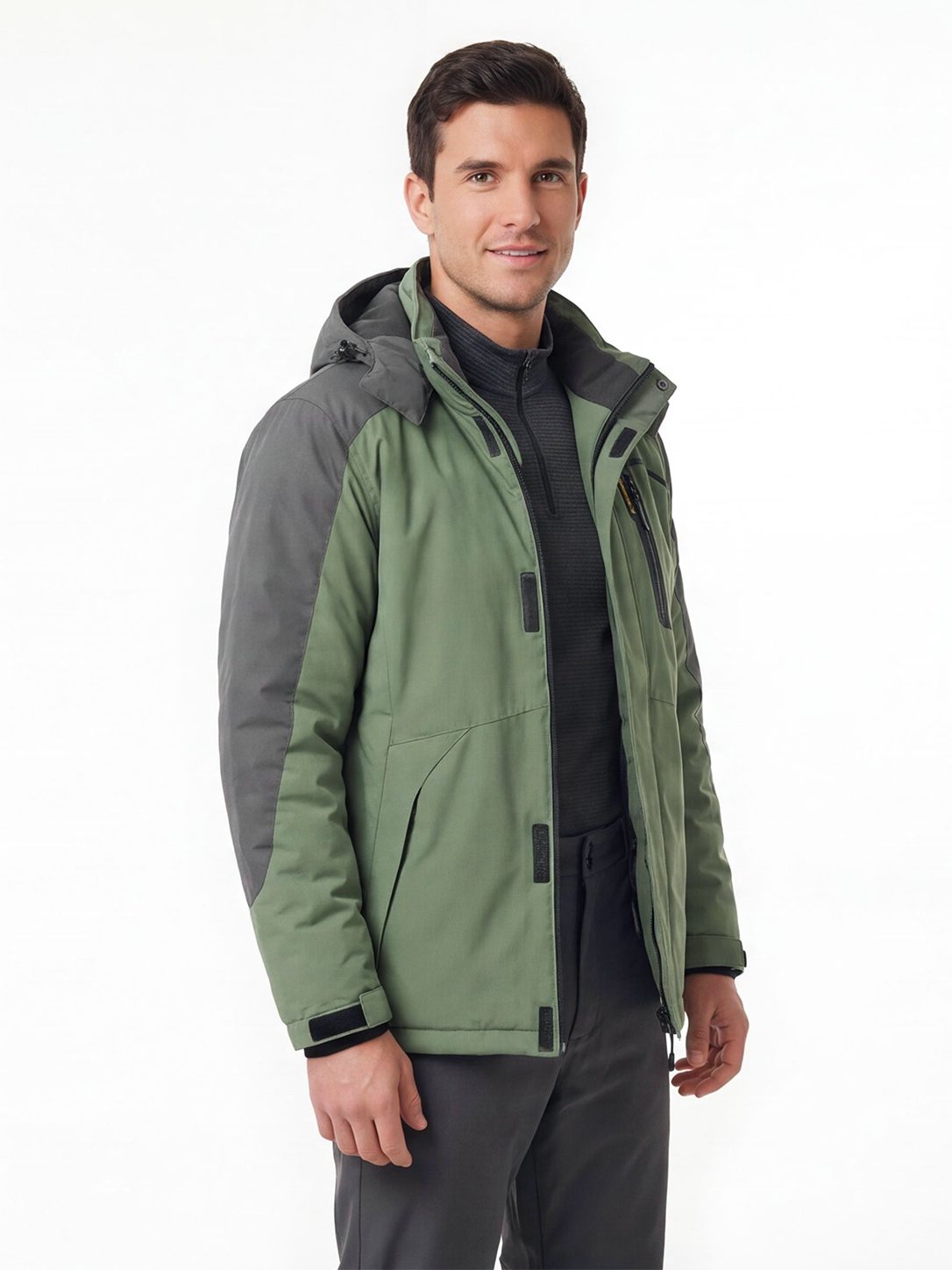 Insulated Waterproof Hooded Ski Jacket