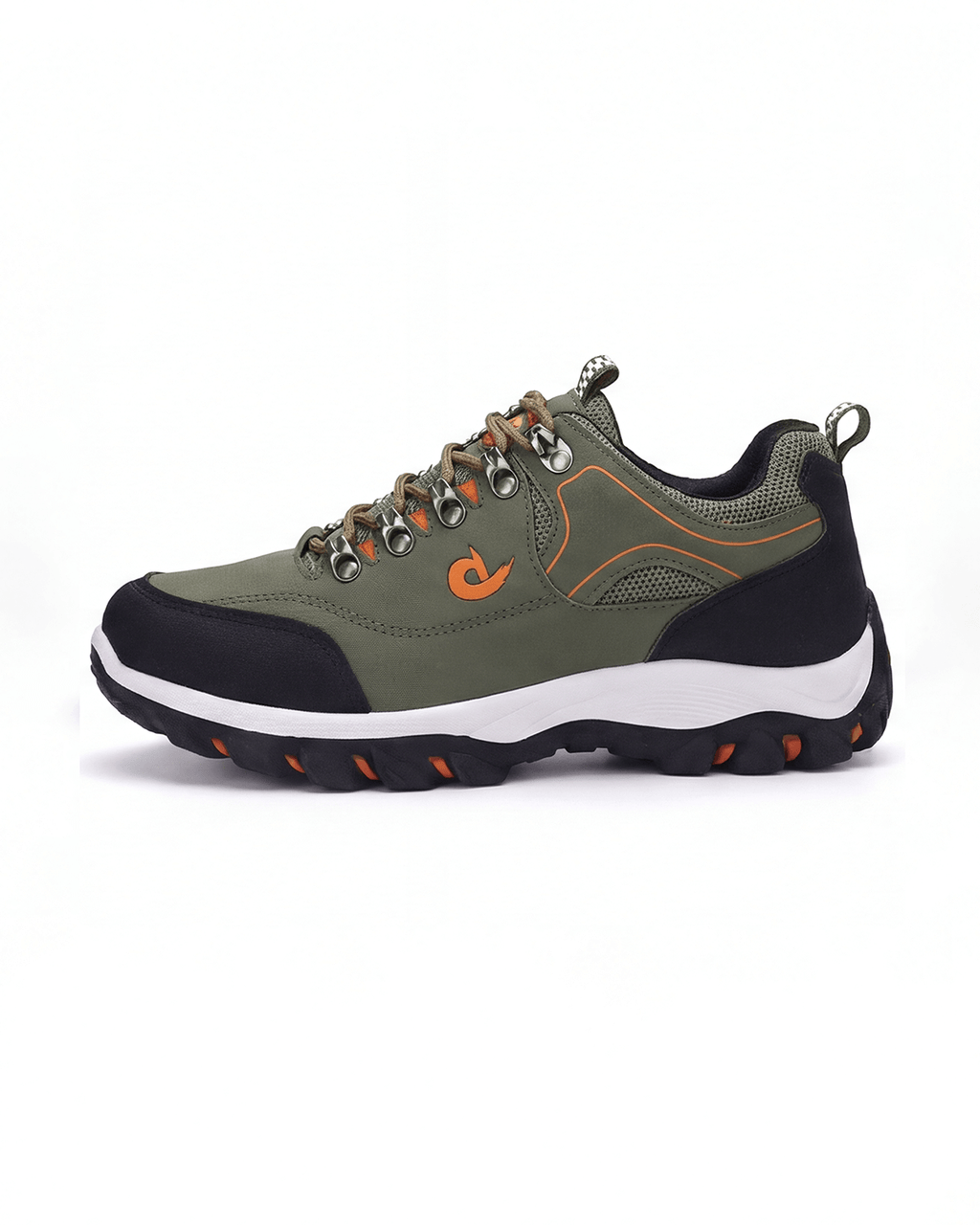 Outdoor Hiking Shoes with PU Leather-Style Upper and Lugged Sole