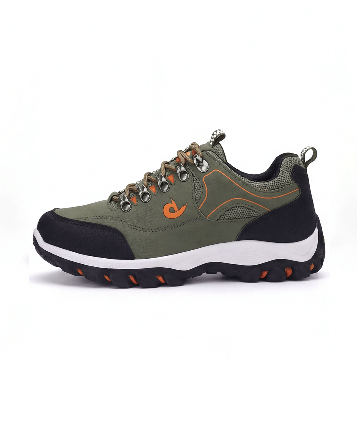 Outdoor Hiking Shoes with PU Leather-Style Upper and Lugged Sole