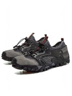 Open-Mesh Trail Shoes with Toggle Lacing and Rugged Tread
