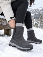Mid-Height Snow Boots with Side-Zip Entry