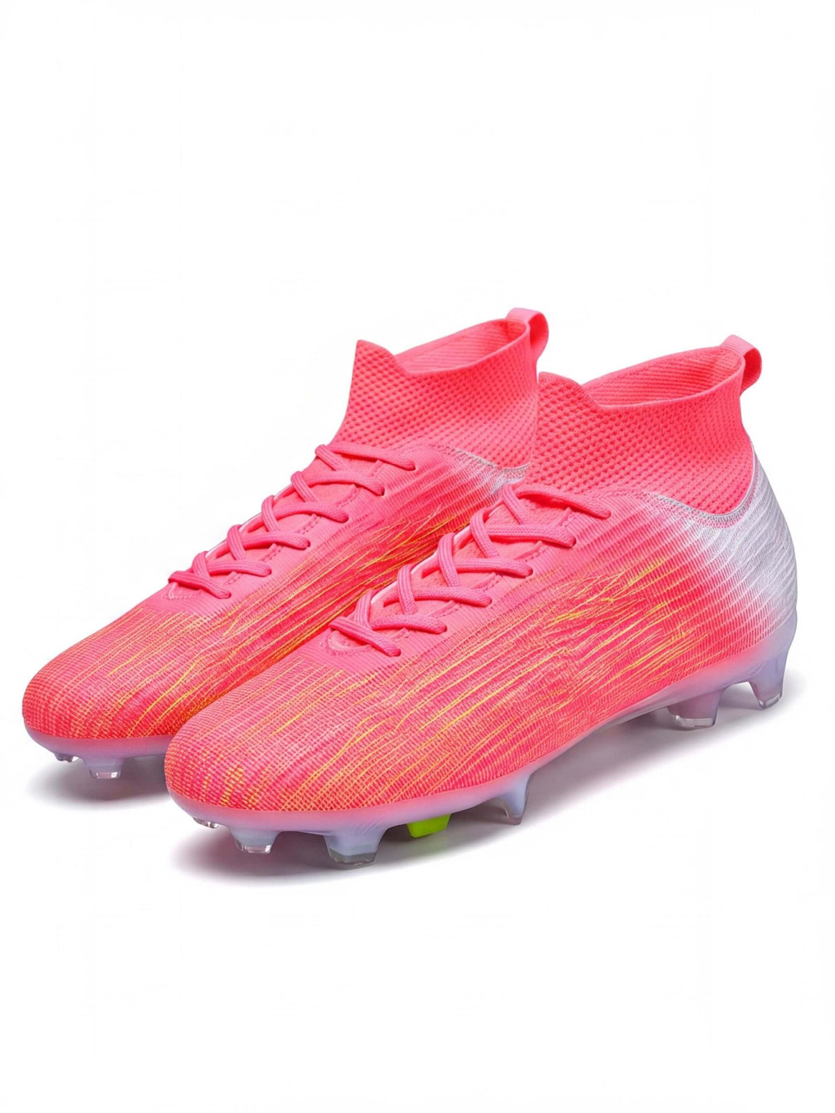 Soccer Cleats with Knit Collar and Textured Upper