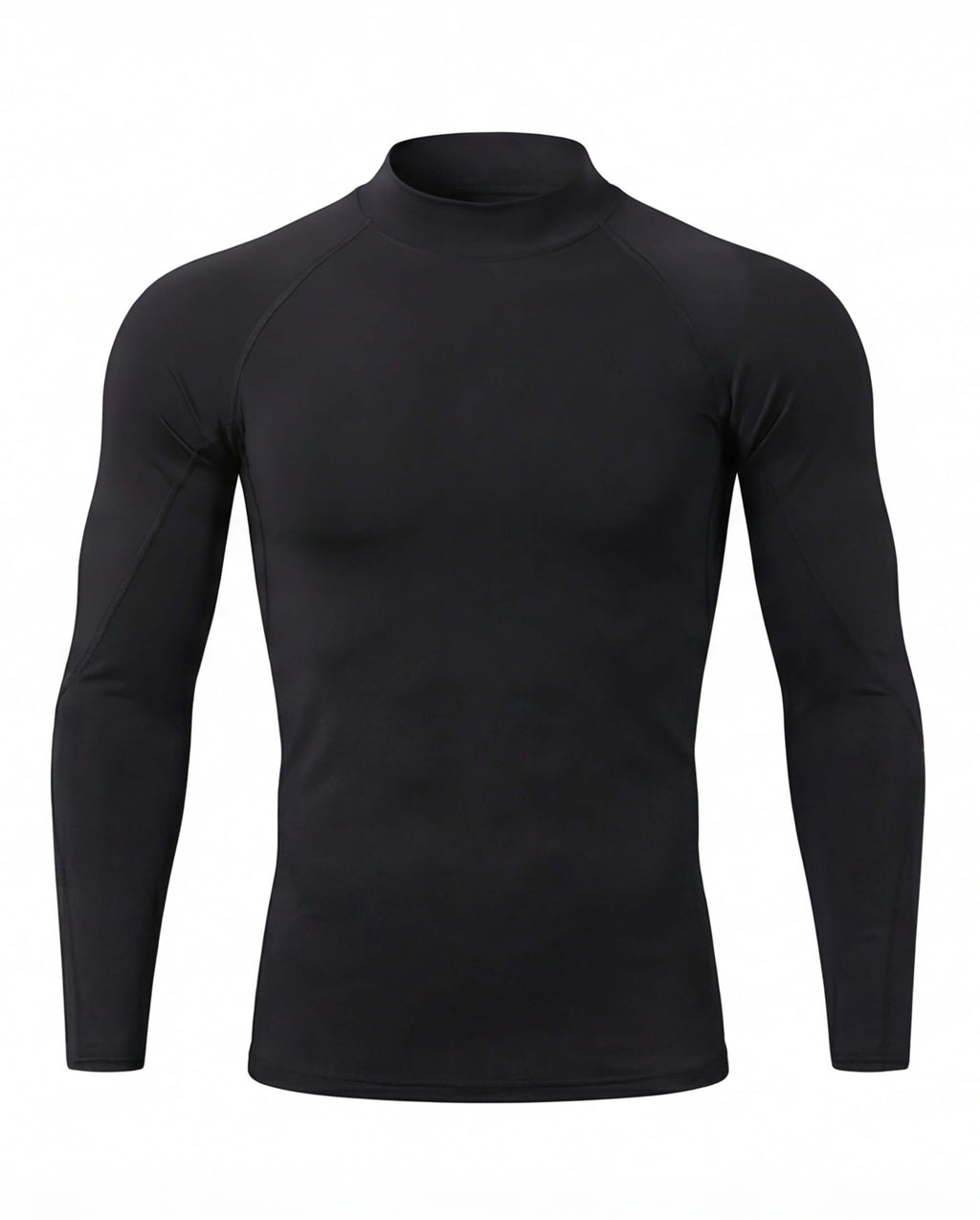 Muscle-Fit Long Sleeve Training Top with Mock Neck