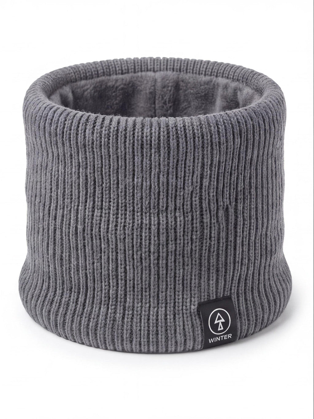 Fleece-Lined Rib-Knit Winter Neck Warmer