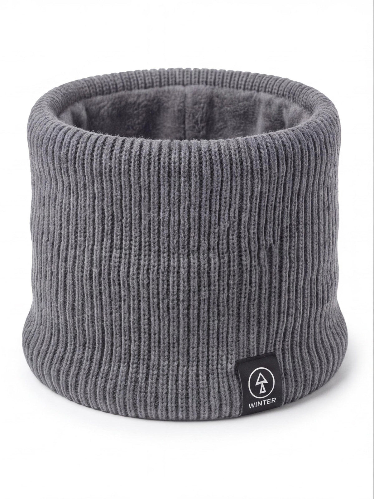 Fleece-Lined Rib-Knit Winter Neck Warmer