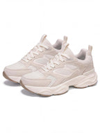 Chunky Walking Shoes with Layered Panels and Mesh Inserts