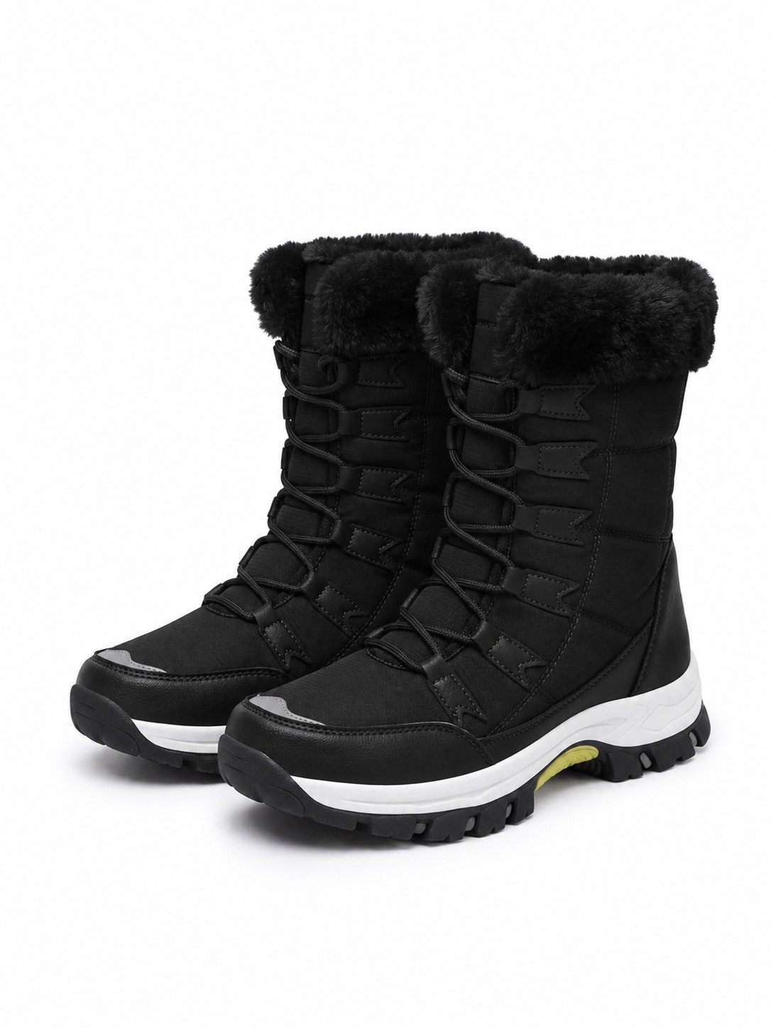 Women's Fleece-Lined Lace-Up Winter Snow Boots