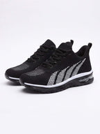 Cushioned Running Shoes with Breathable Knit Upper