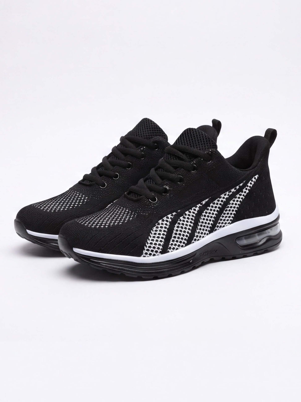 Cushioned Running Shoes with Breathable Knit Upper