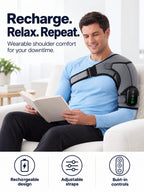 Rechargeable Heated Shoulder Support with Vibration