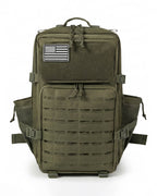 Tactical-Style Backpack with MOLLE Webbing and Patch Panel