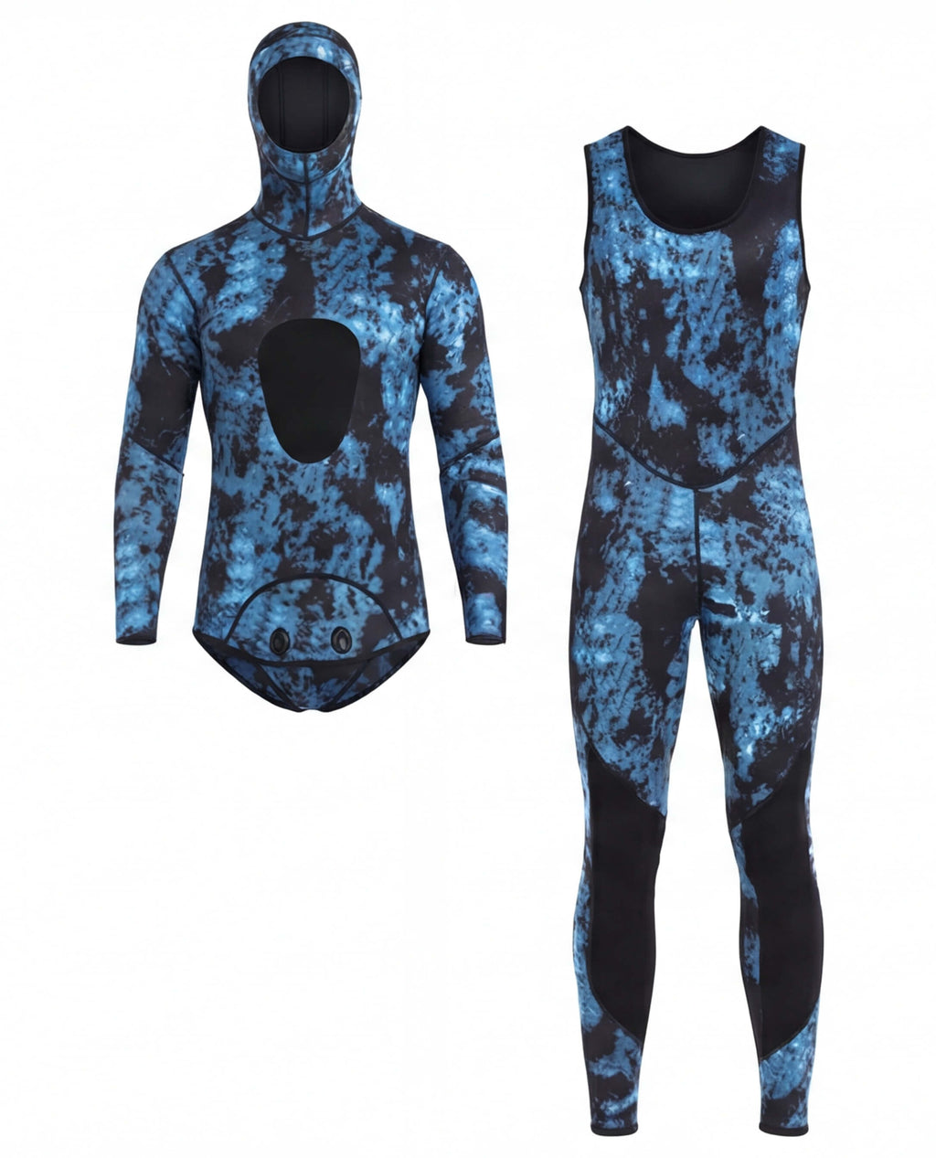 Hooded Spearfishing Wetsuit with Chest Loading Pad