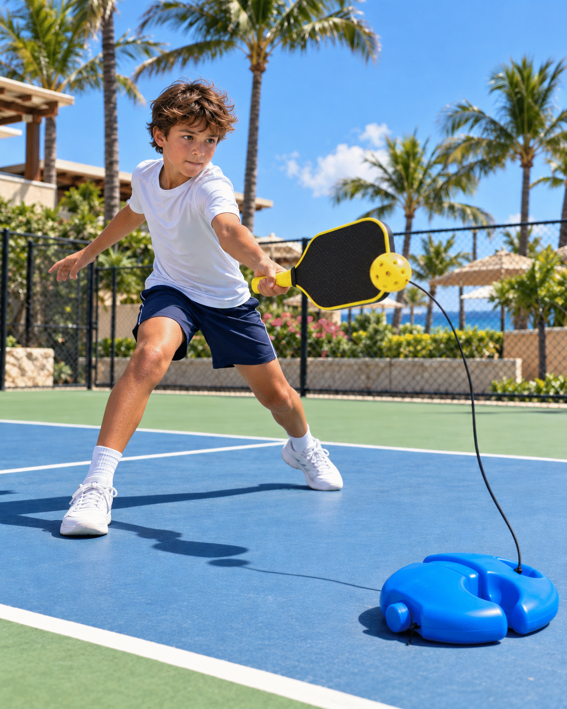 Pickleball Paddle & Tethered Solo Trainer Set