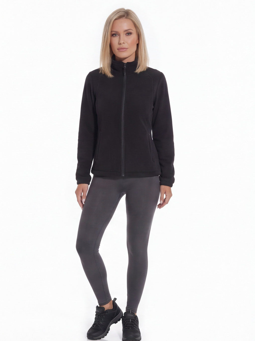 Women's Thick Full-Zip Fleece Hiking Jacket