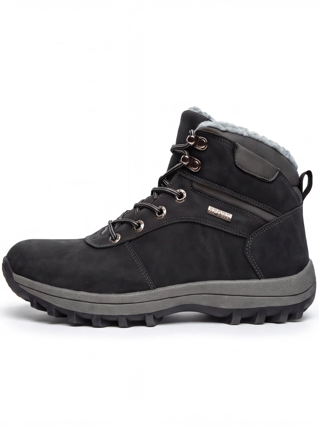 Warm-Lined Ankle-High Winter Hiking Boots