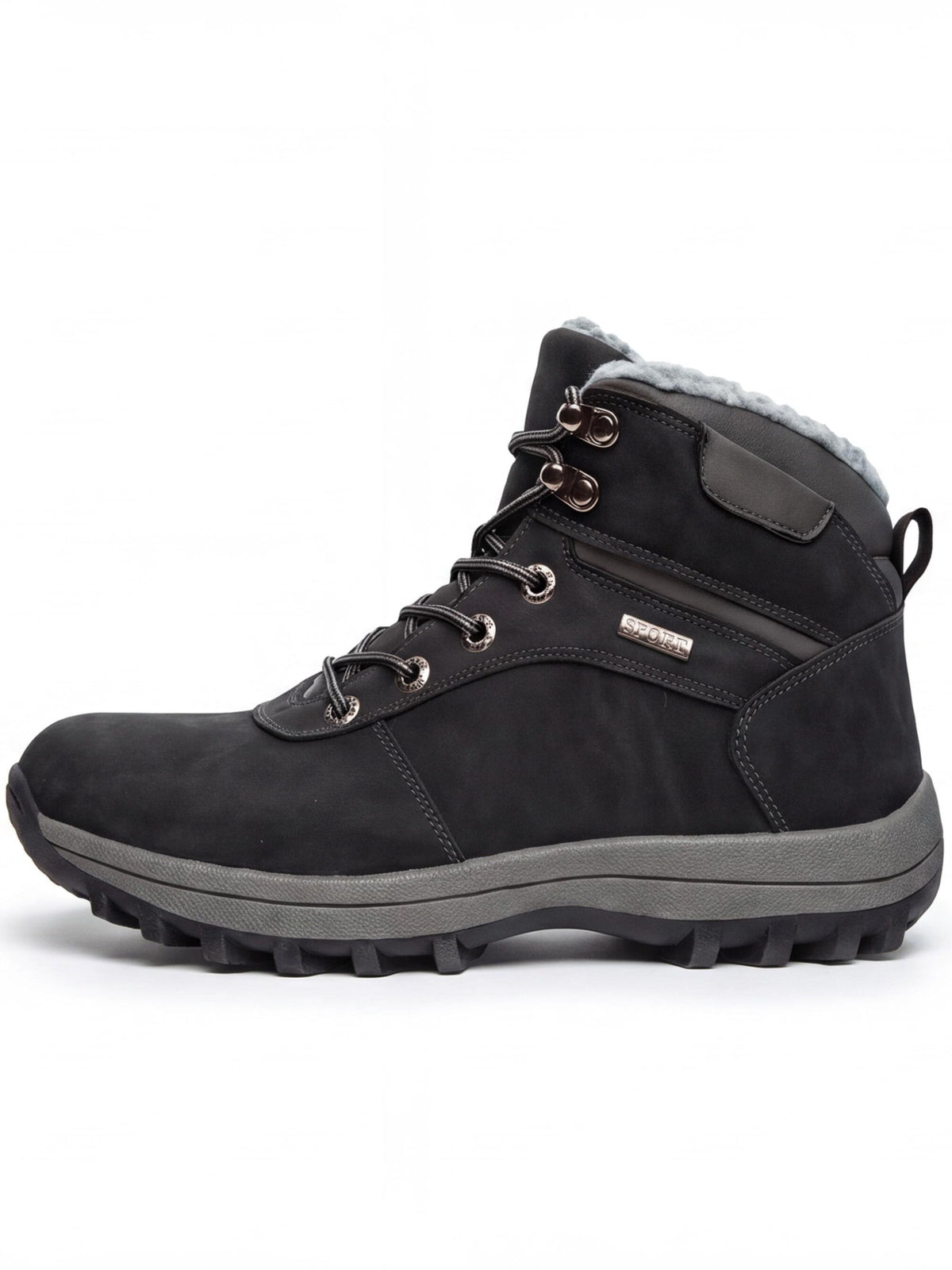 Warm-Lined Ankle-High Winter Hiking Boots