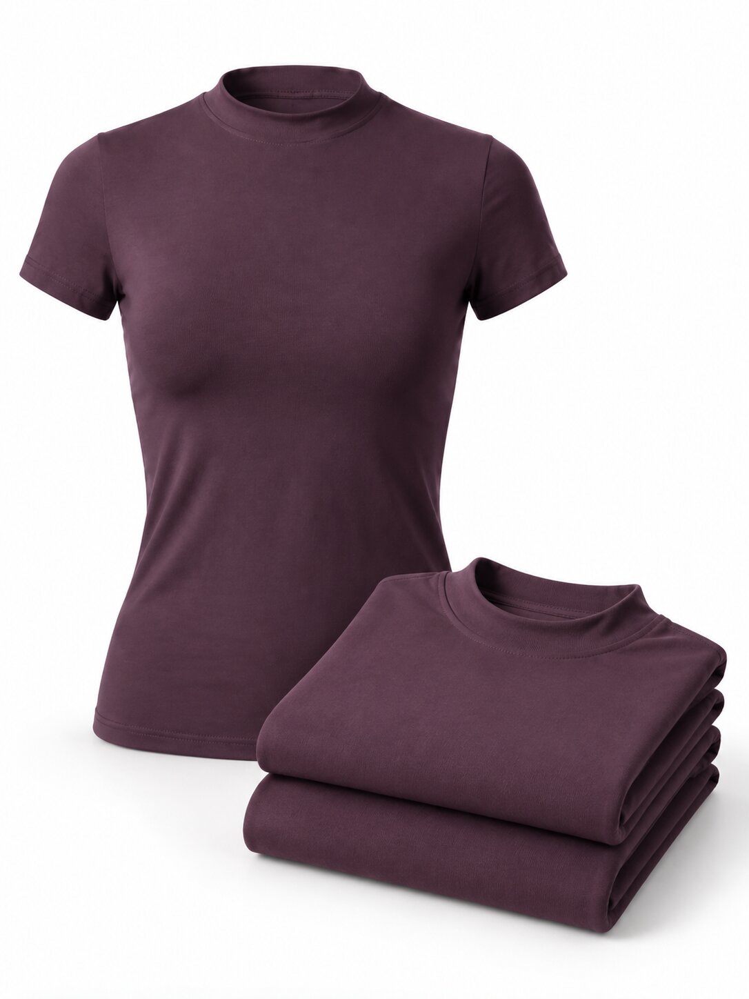 Women's Fitted High-Neck Training T-Shirts - 3-Pack