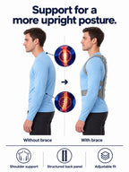 Adjustable Structured Upper-Back Posture Support Brace