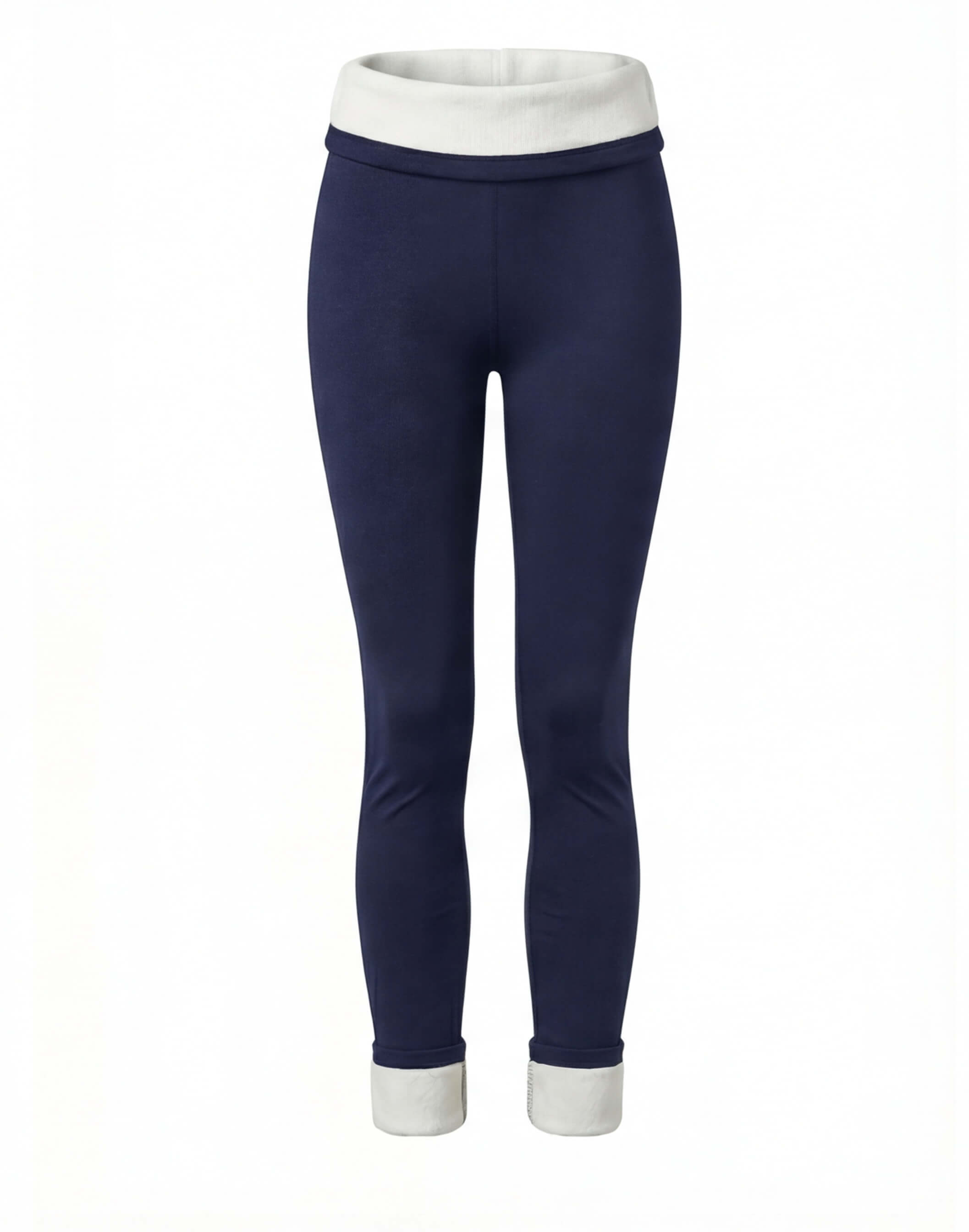 Fleece-Lined Leggings with High-Rise Waistband