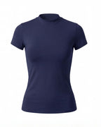 Women’s Fitted Training T-Shirt with High Neck