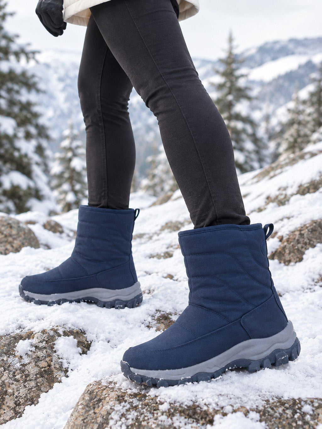 Insulated Side-Zip Winter Hiking Boots