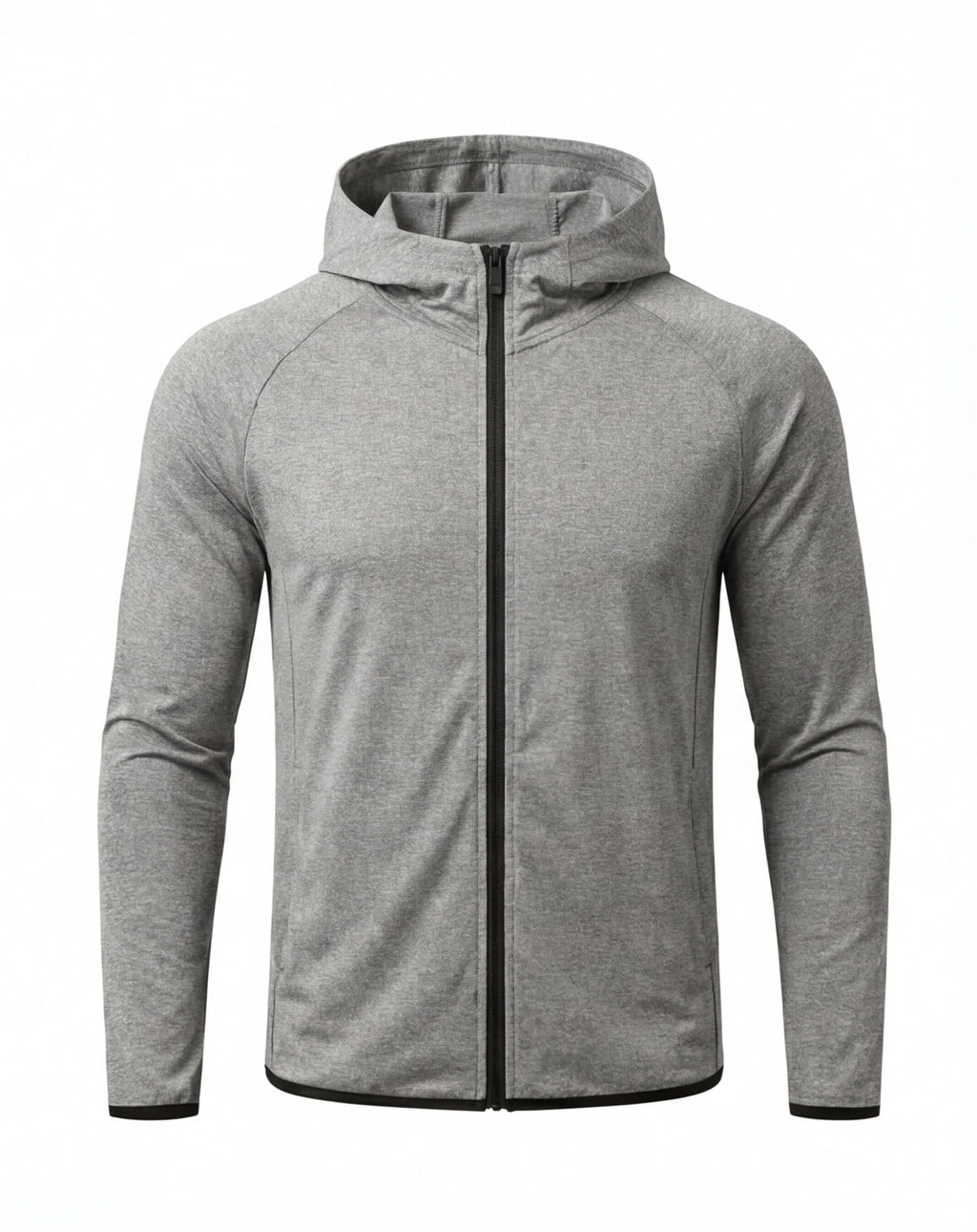 Zip-Up Hooded Fitness Jacket with Athletic Fit