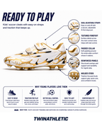 Kids’ Soccer Cleats with Dual Adjustable Straps