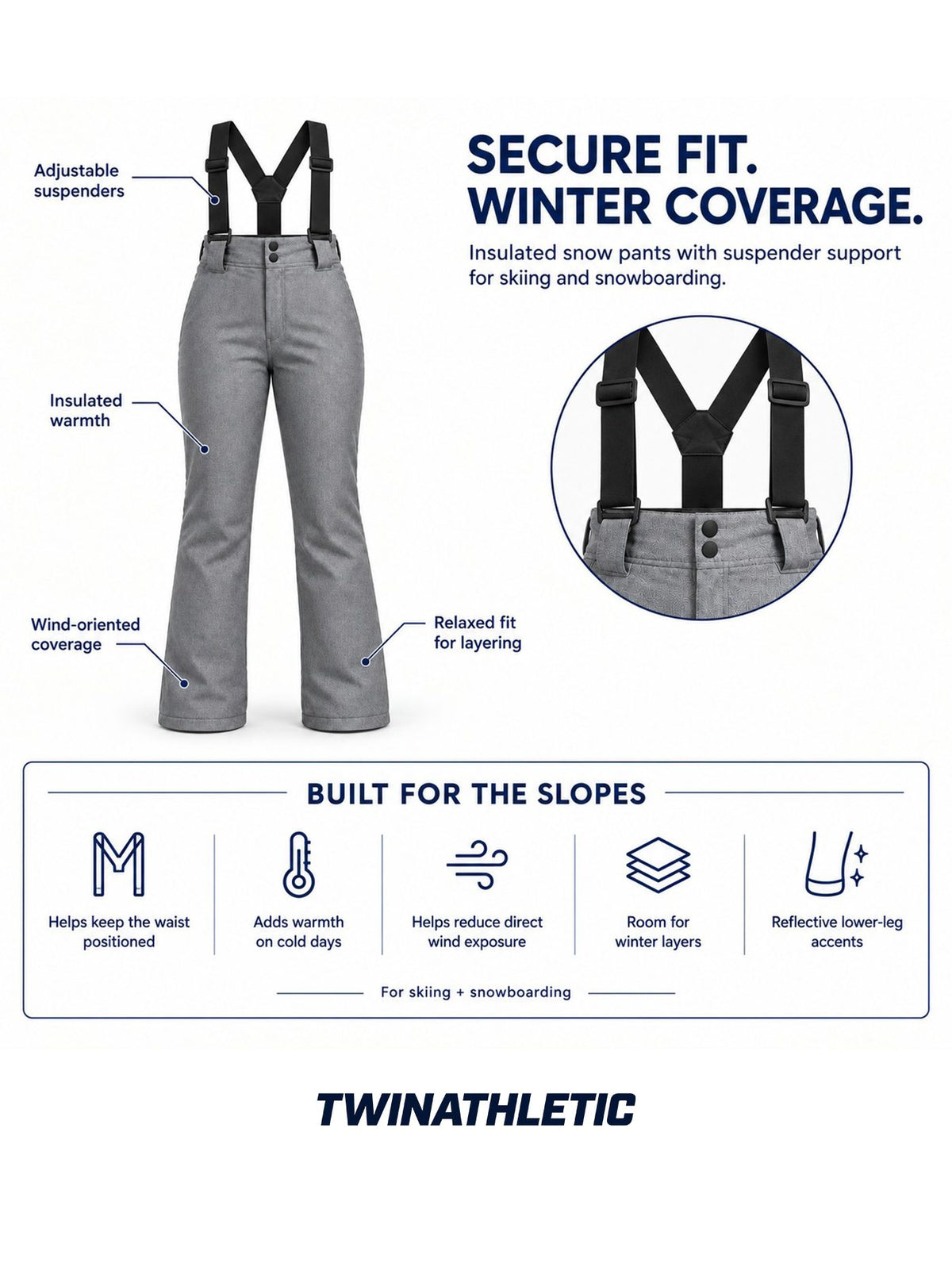 Women’s Insulated Suspender Ski & Snow Pants
