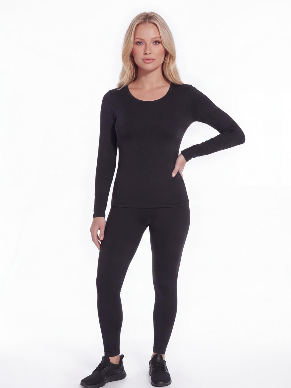 Women's Lightweight Thermal Base Layer Set with Four-Way Stretch