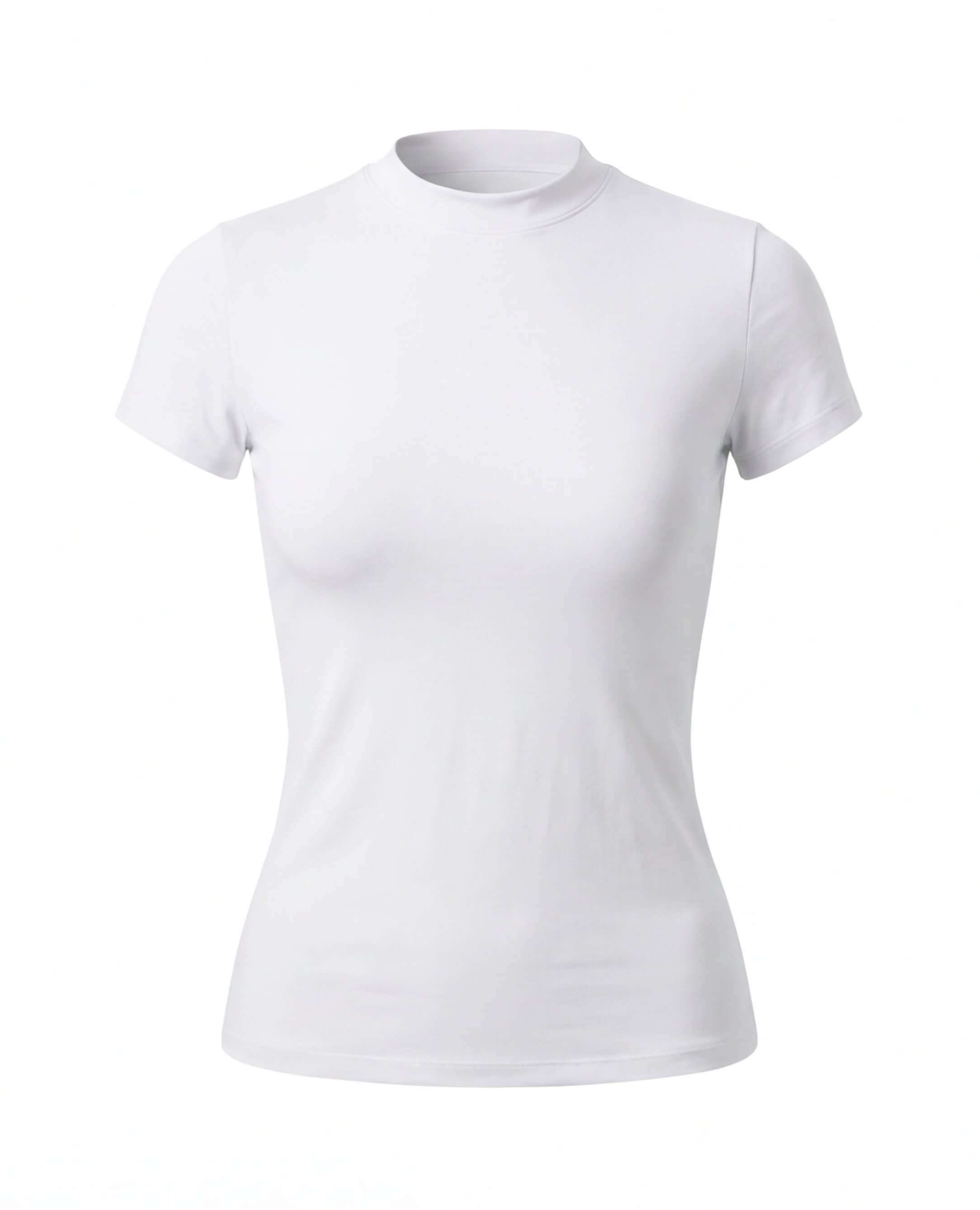 Women’s Fitted Training T-Shirt with High Neck