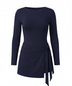 Women’s Long Sleeve Tennis Dress with Built-In Shorts