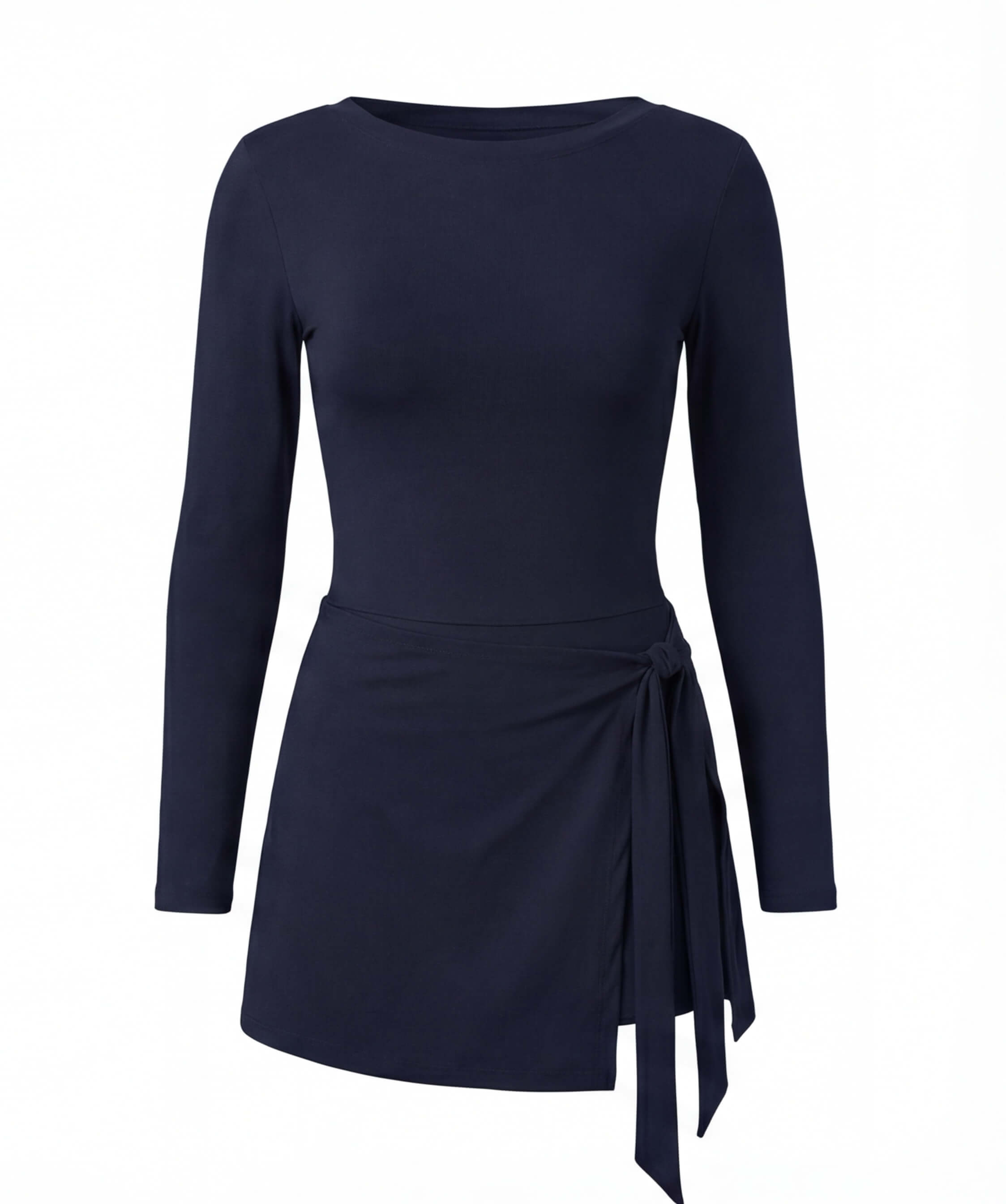 Women’s Long Sleeve Tennis Dress with Built-In Shorts