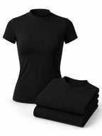 Women's Fitted High-Neck Training T-Shirts - 3-Pack