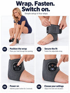Heated Ankle Massager Wrap with Vibration