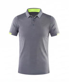 Quick-Dry Golf Polo Shirt with Button Placket