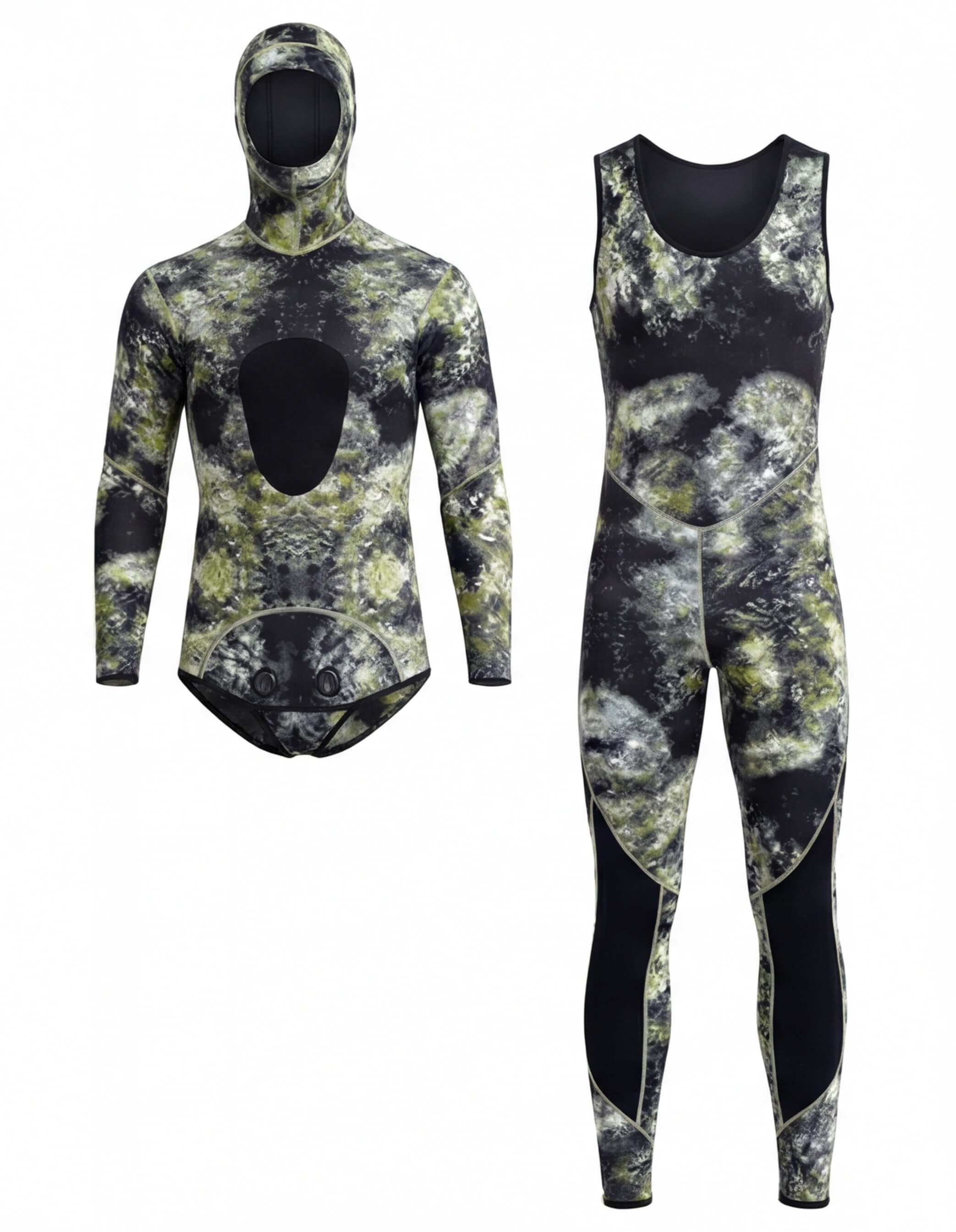 Hooded Spearfishing Wetsuit with Chest Loading Pad