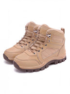 Mid-Cut Hiking Shoes with Mesh Panels and Lugged Sole
