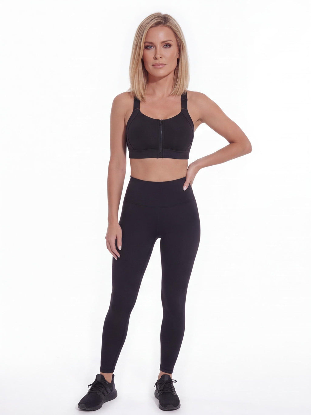 Women's Adjustable Front-Zip Sports Bra
