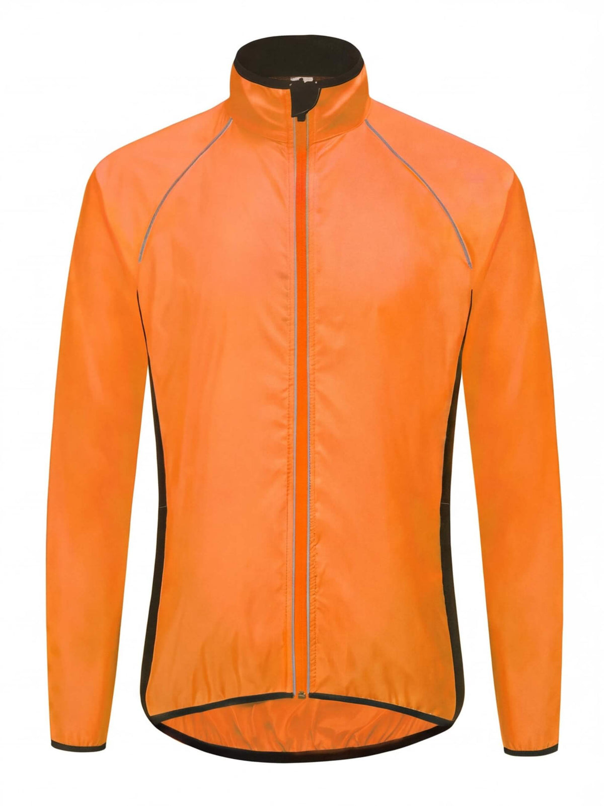 Cycling Windbreaker Jacket with Full Zip and Drop Hem