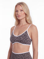 Leopard Two-Piece Sports Bra & Shorts Set