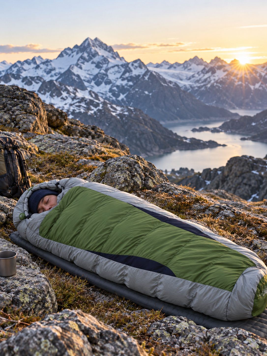 Hybrid Insulated Sleeping Bag for Hiking